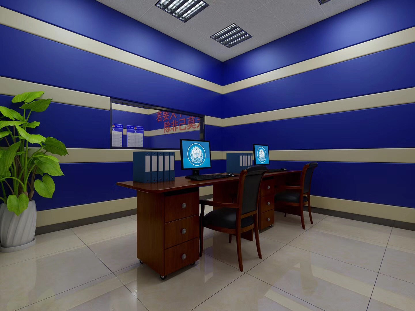 公安局關(guān)押室防撞吸音軟包